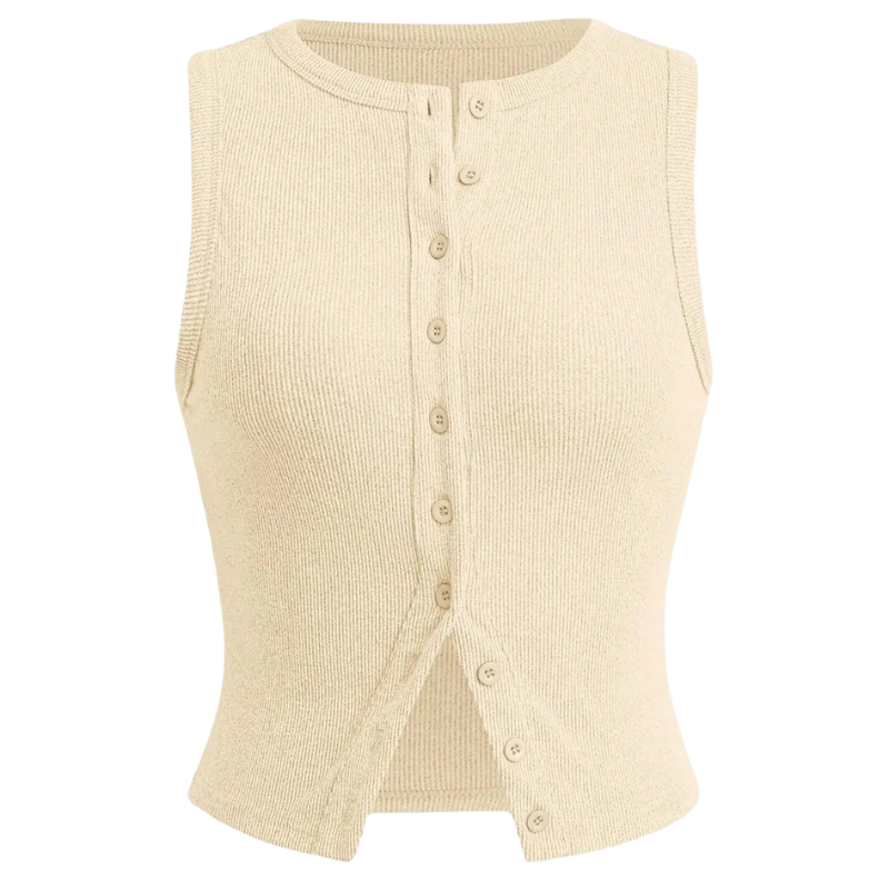 Kylie - Classic Ribbed Casual Crop Top