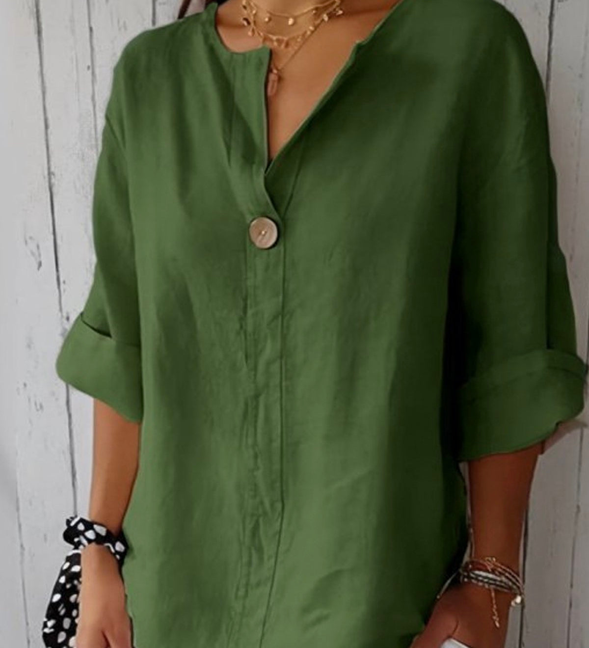 Nayla - Casual V-Neck Blouse