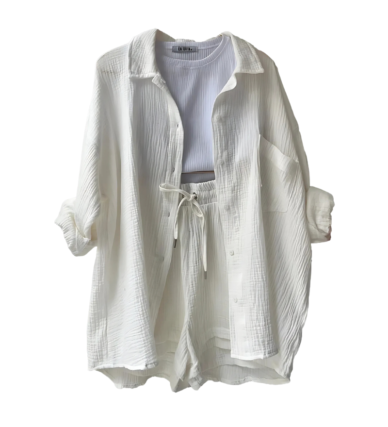VERA™ – Modern Button-Up Shorts Set