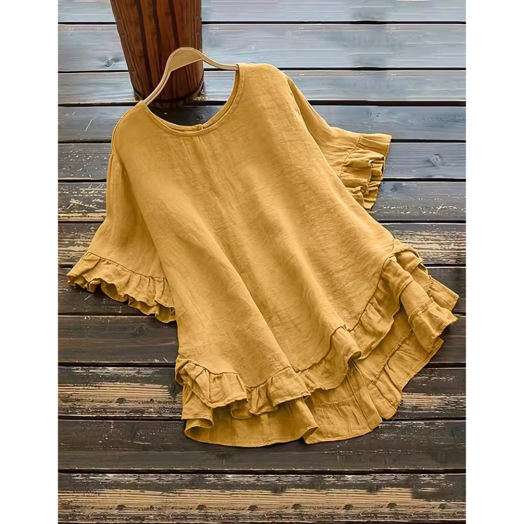 Evita - Simple Plus Size Ruffle Hem