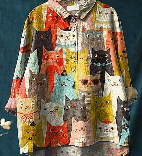 Grace - Cat Art Print Blouse