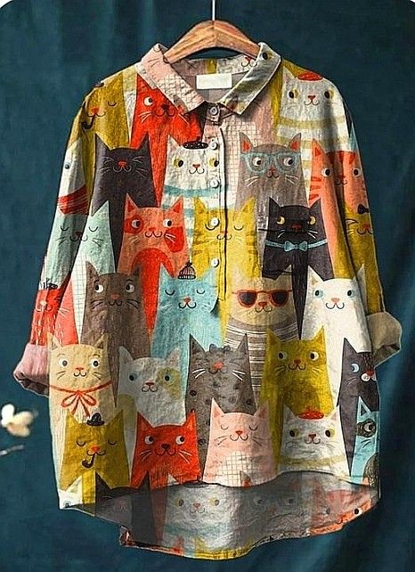 Grace - Cat Art Print Blouse