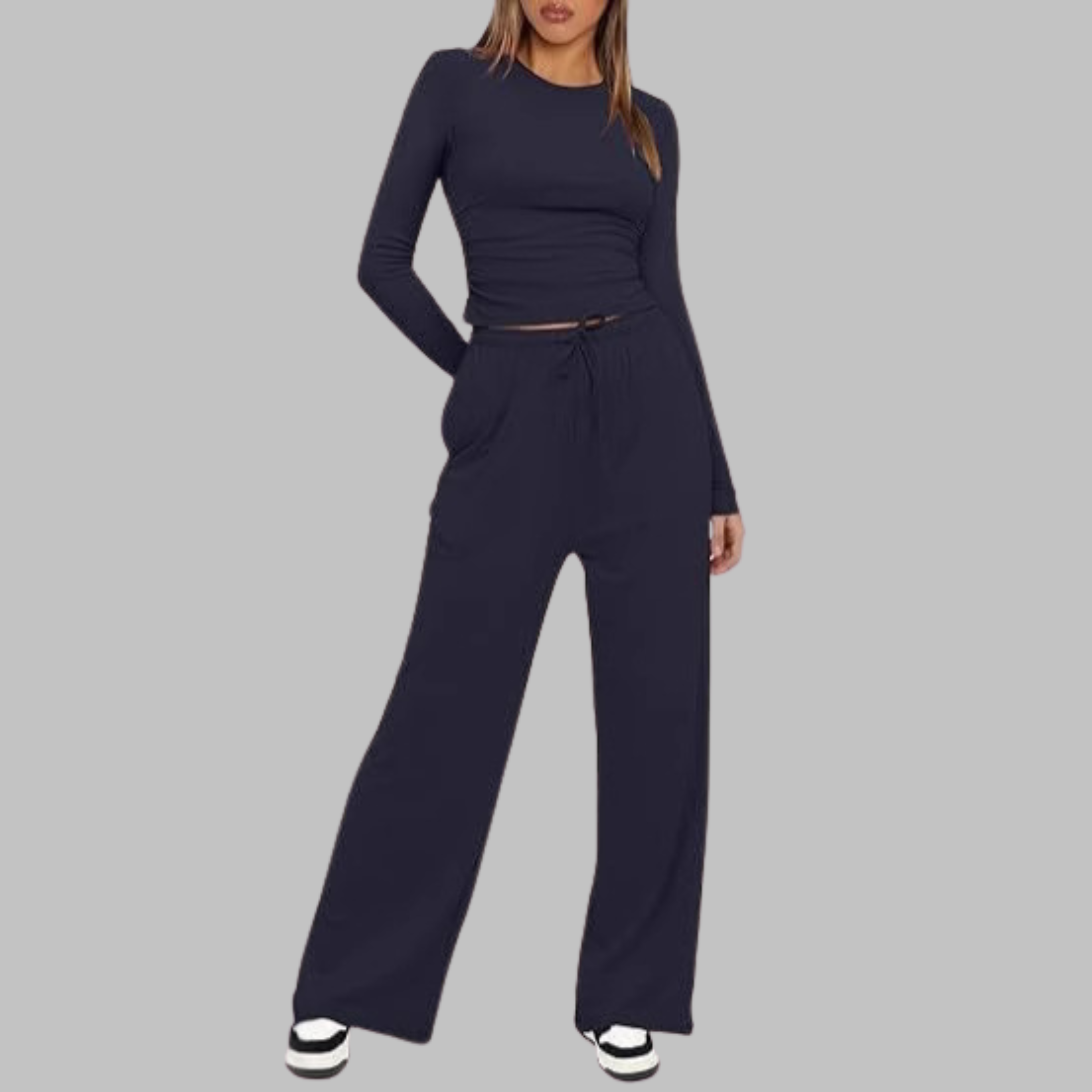 BELLET - Long Sleeve Top and Wide