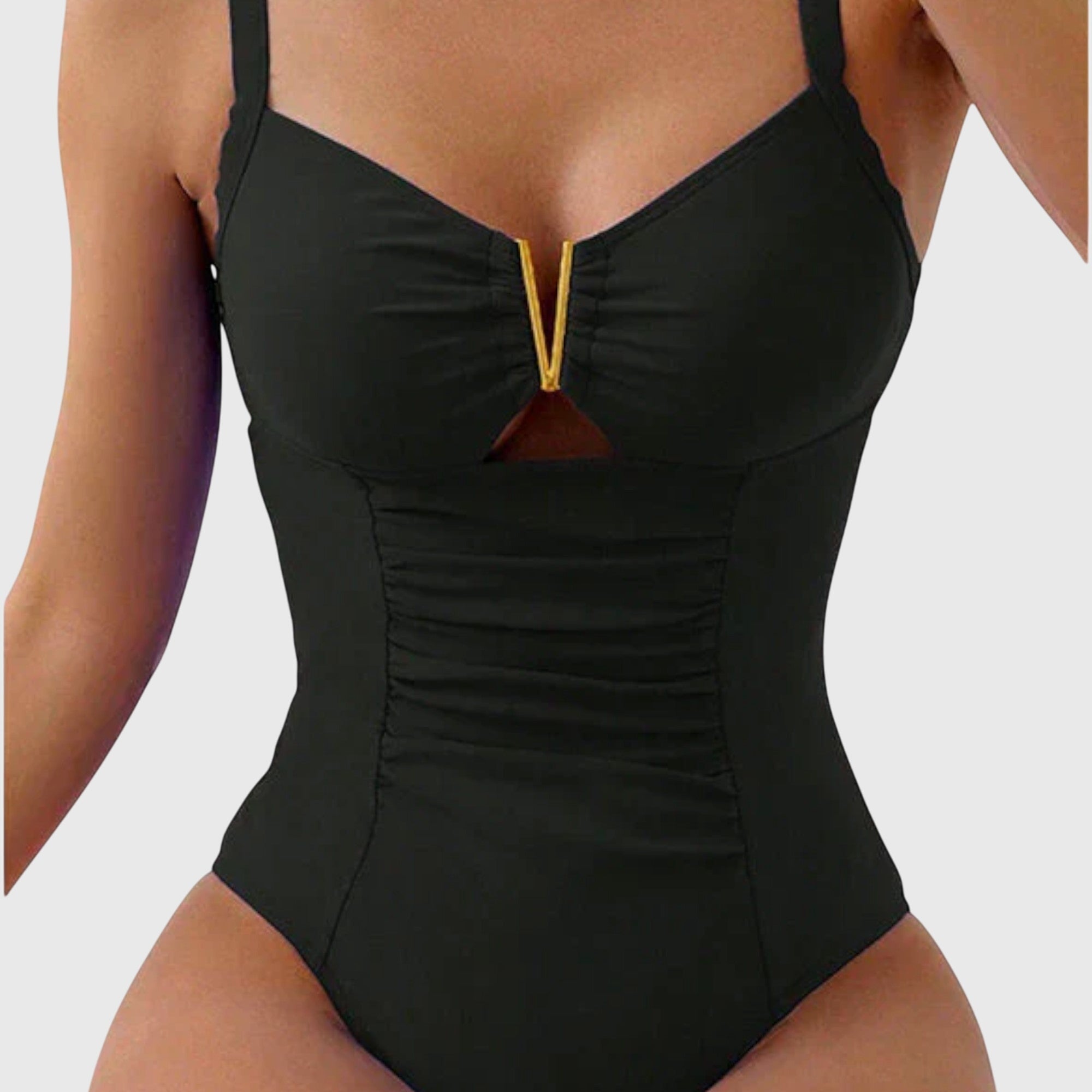 Long Reef - V-Neck Ruched Swimsuit