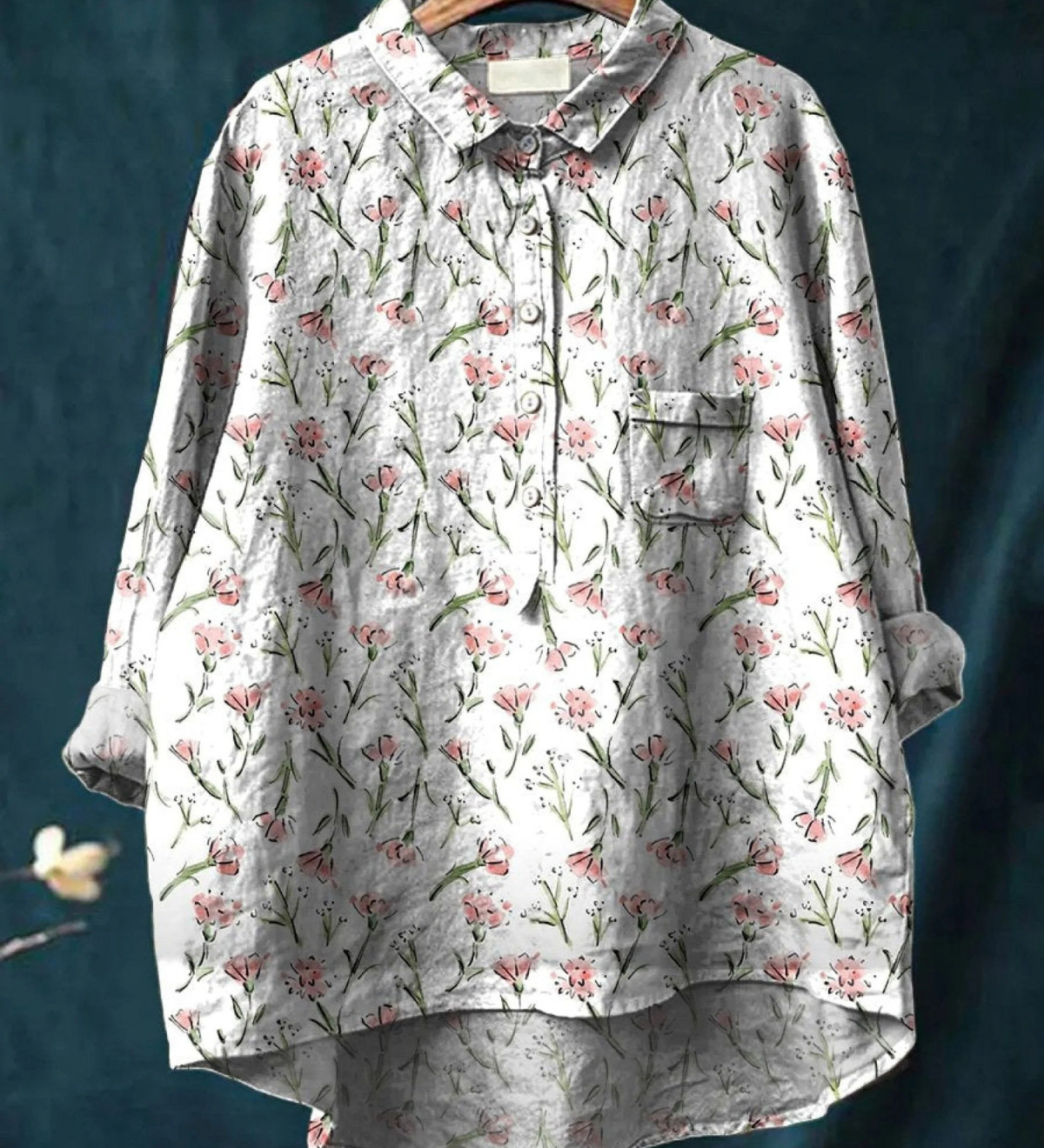 Ella - Pink Spring Floral Shirt