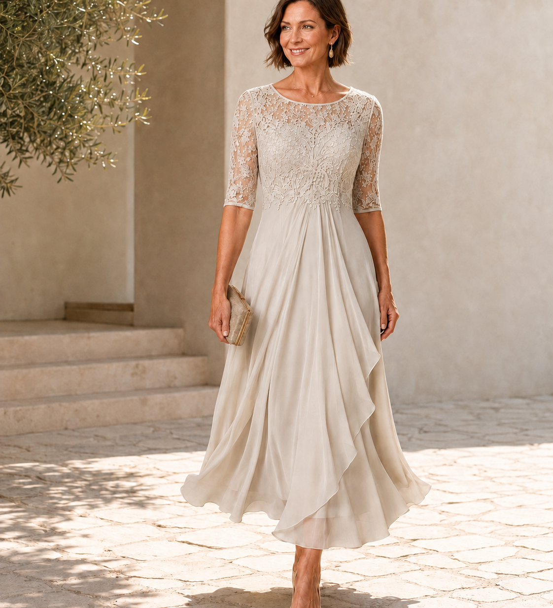 Rose - Lace Midi Dress
