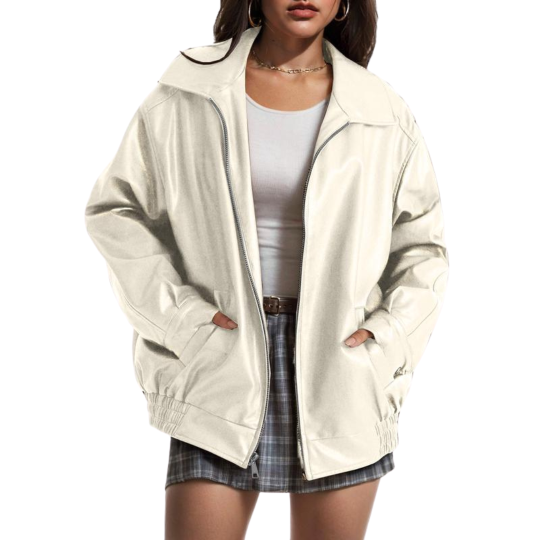 XANDRAT - Oversized Leather Faux Suede Jacket