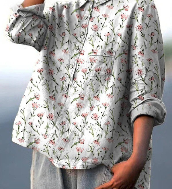 Ella - Pink Spring Floral Shirt