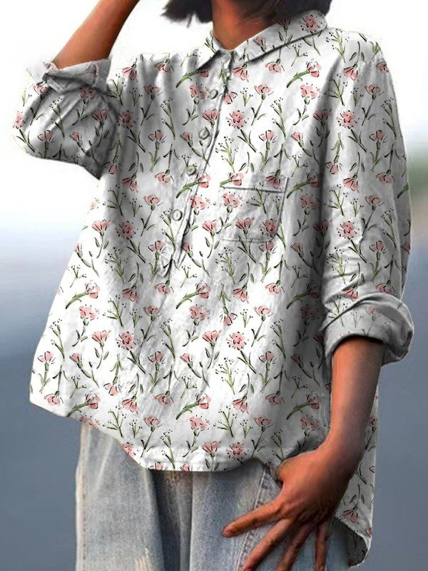 Ella - Pink Spring Floral Shirt