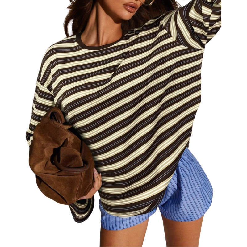Laiza - Modern Long Sleeve Striped Shirt