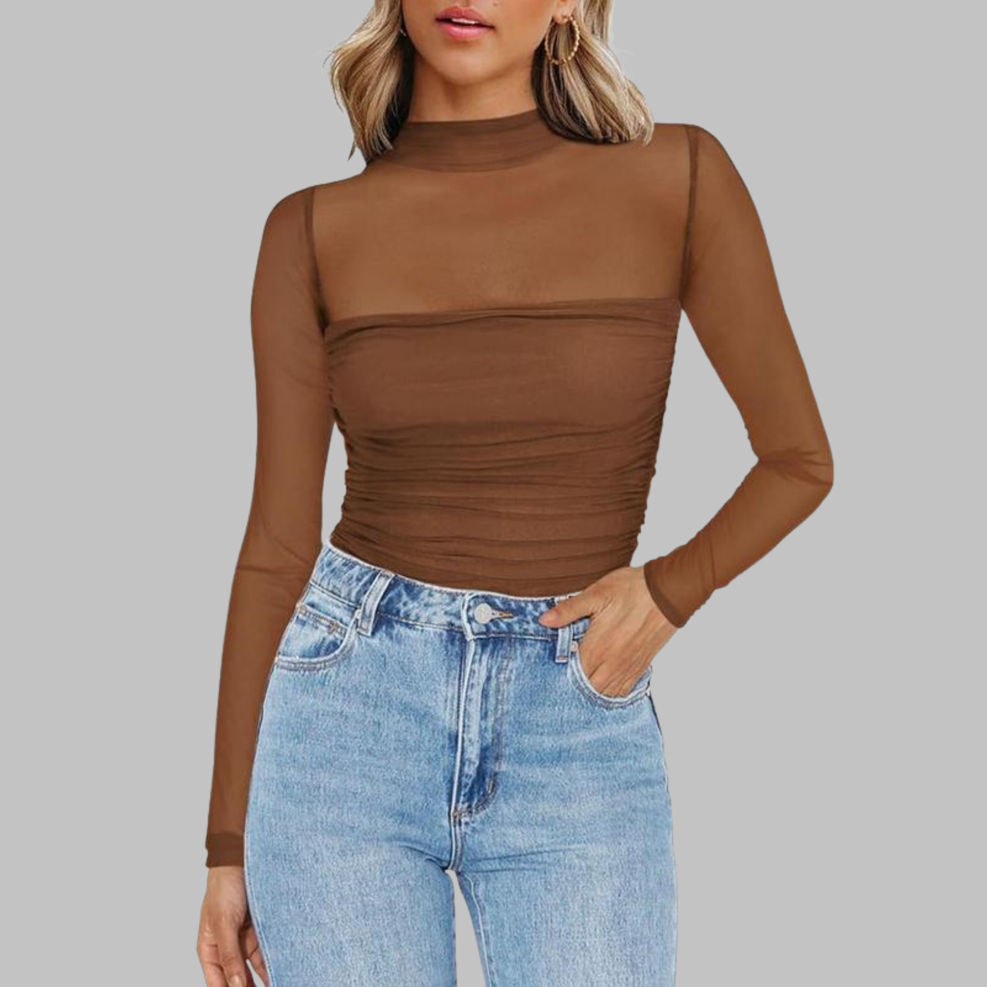 Vega - Chic Sheer Mesh See-Through Long