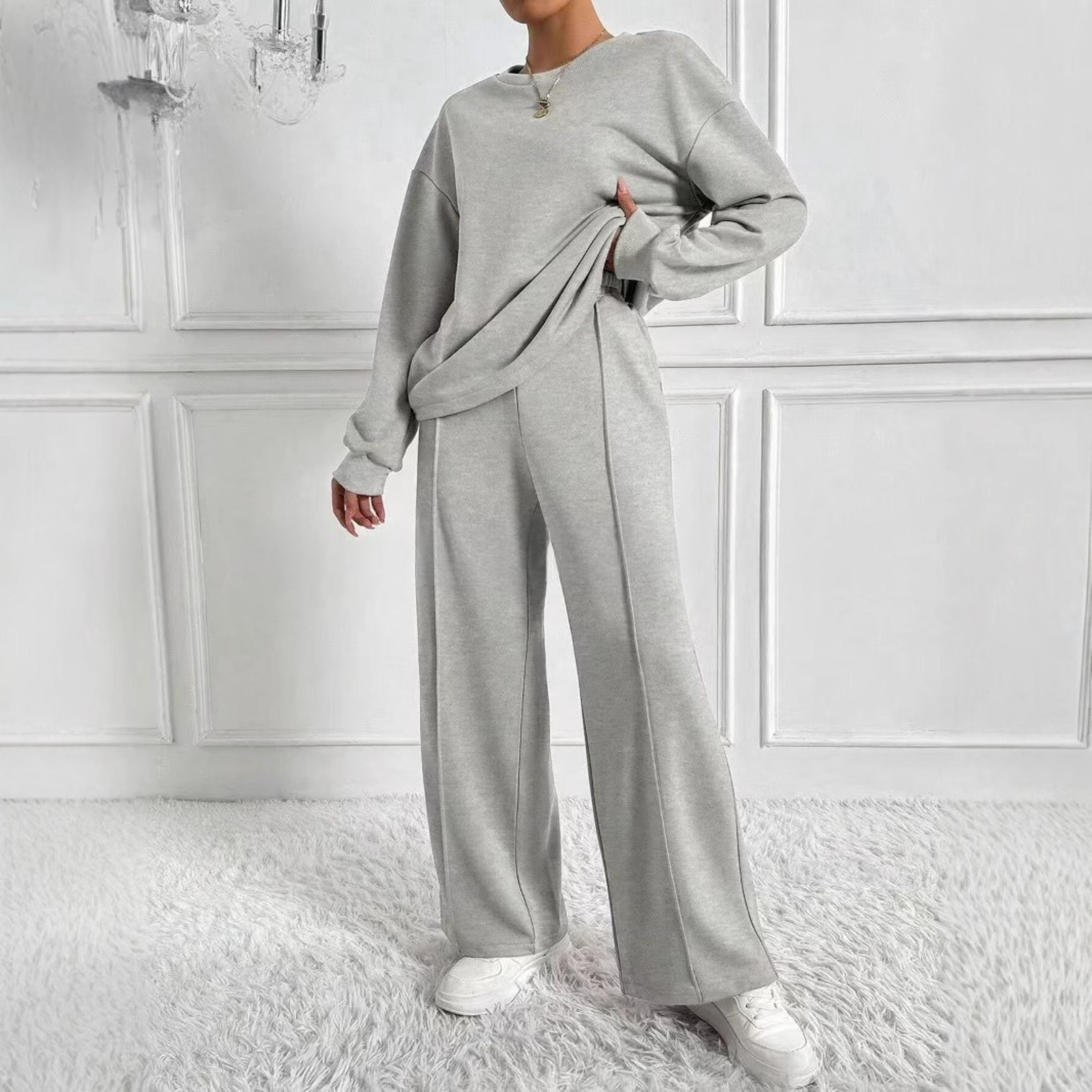 TINIDORT - Long Sleeve Sweatshirt and High