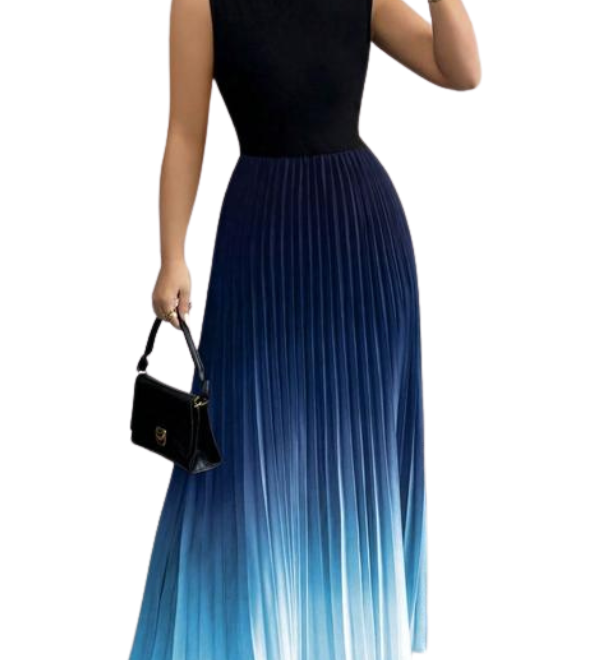 YZA™ – Elegant Ombre Sleeveless Evening Dress