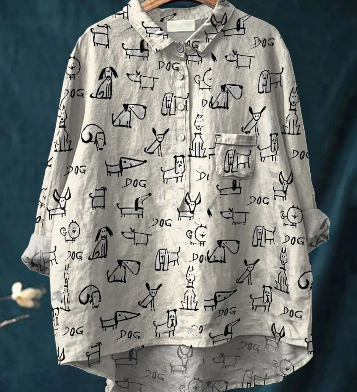Frankie - Cute Dog Print Shirt