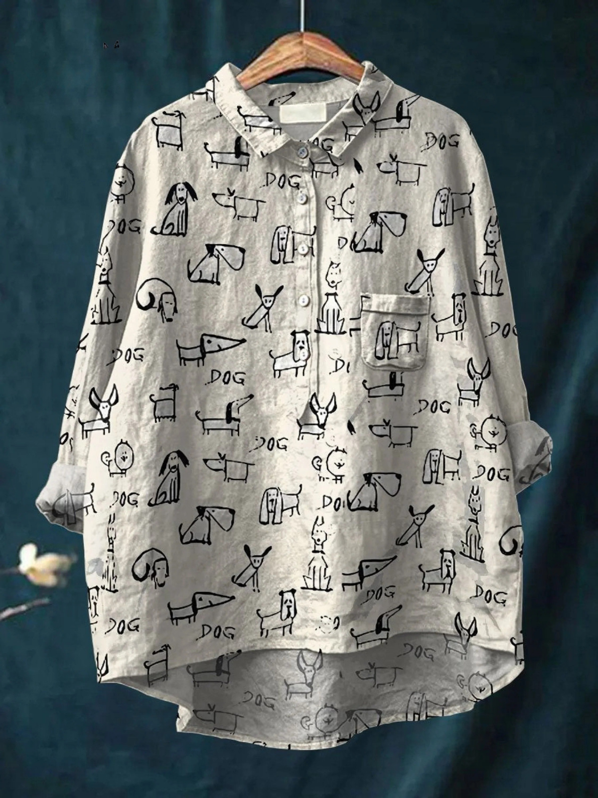 Frankie - Cute Dog Print Shirt