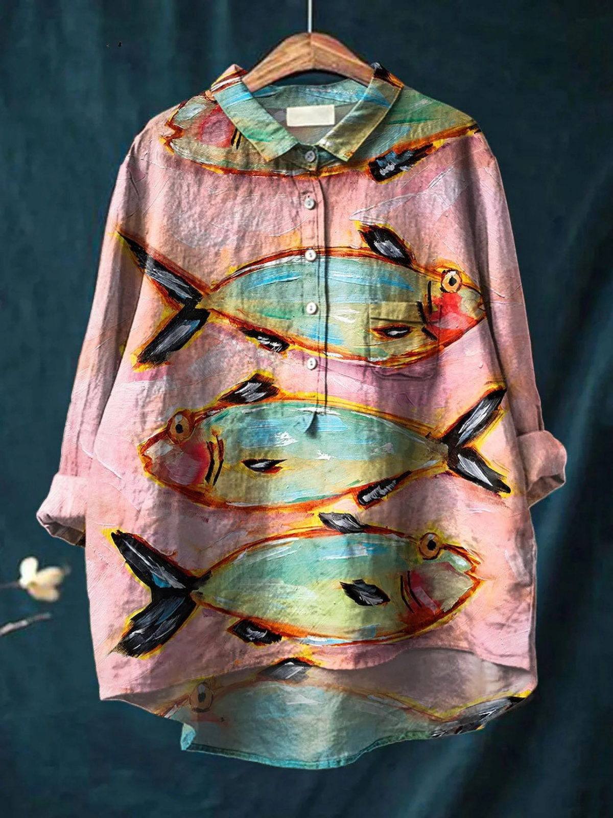 Evie - Vintage Fish Print Tee