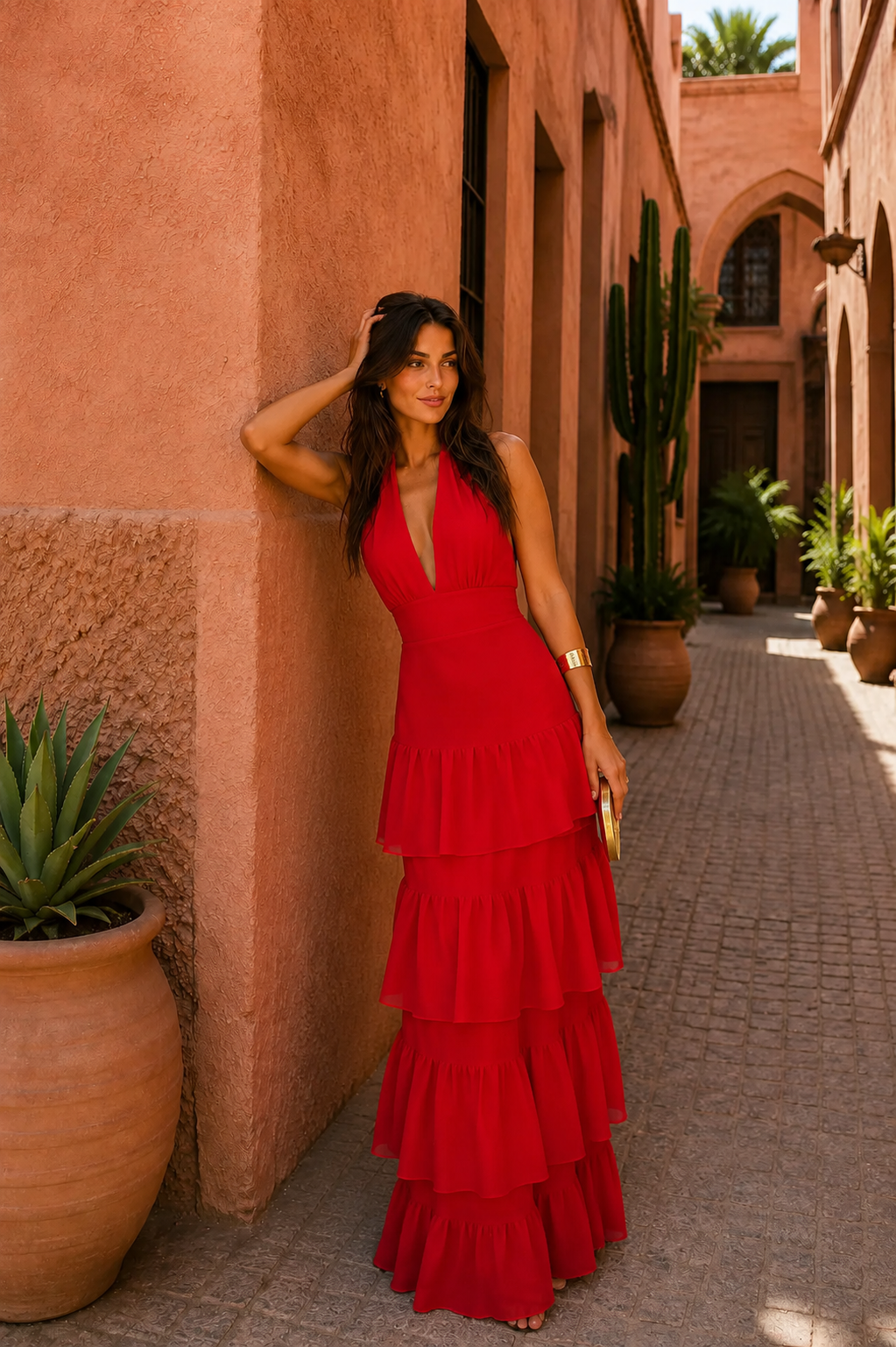 Bronte - Red Wrap Dress