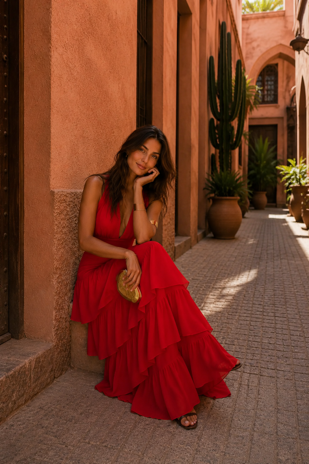 Bronte - Red Wrap Dress
