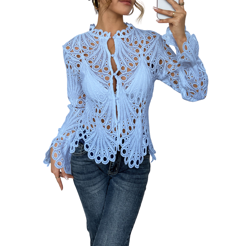 Sarah - Modern Hollow Detail Blouse