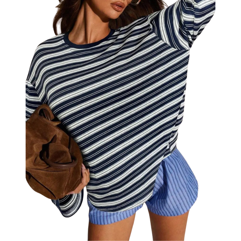Laiza - Modern Long Sleeve Striped Shirt