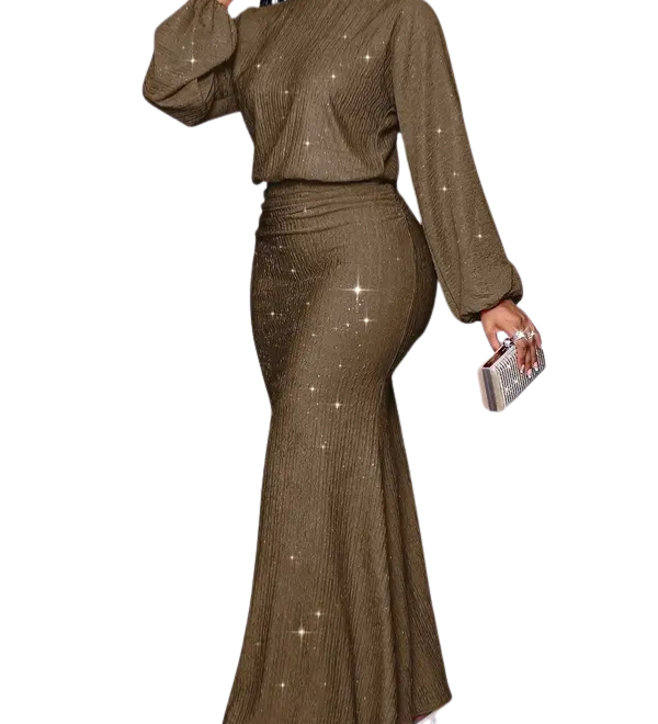 NEGGIE™ - Women’s Elegant Mermaid Hem Long Sleeve Bodycon Dress