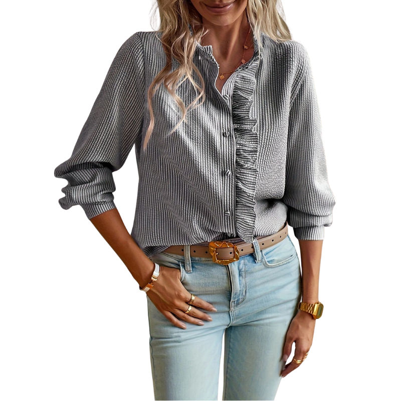 Criza - Effortless Button Front Blouse