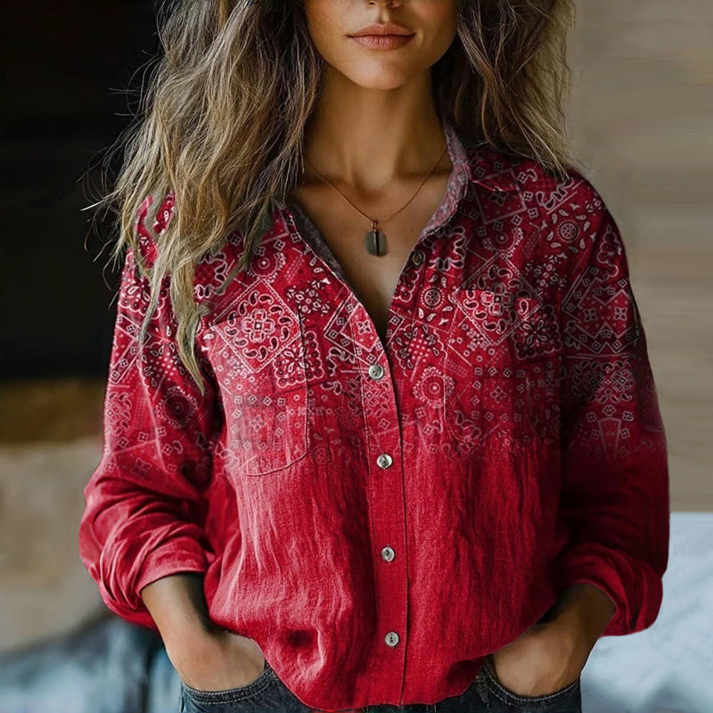 Ella - Bohemian Patchwork Blouse