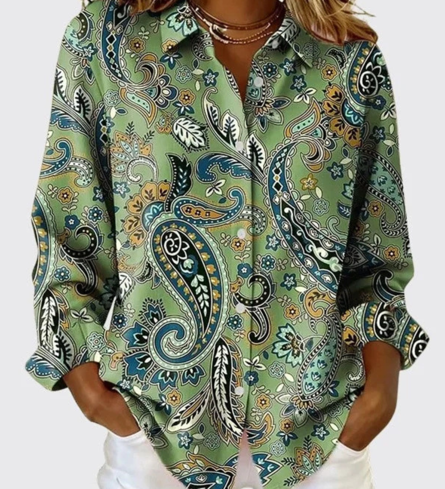 Joanna - Floral Button-Up Blouse