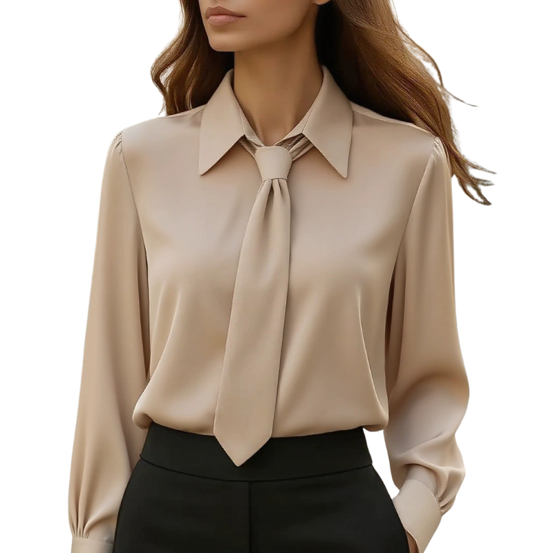 Jonnie - Modern Tie Detail Long Sleeve Shirt
