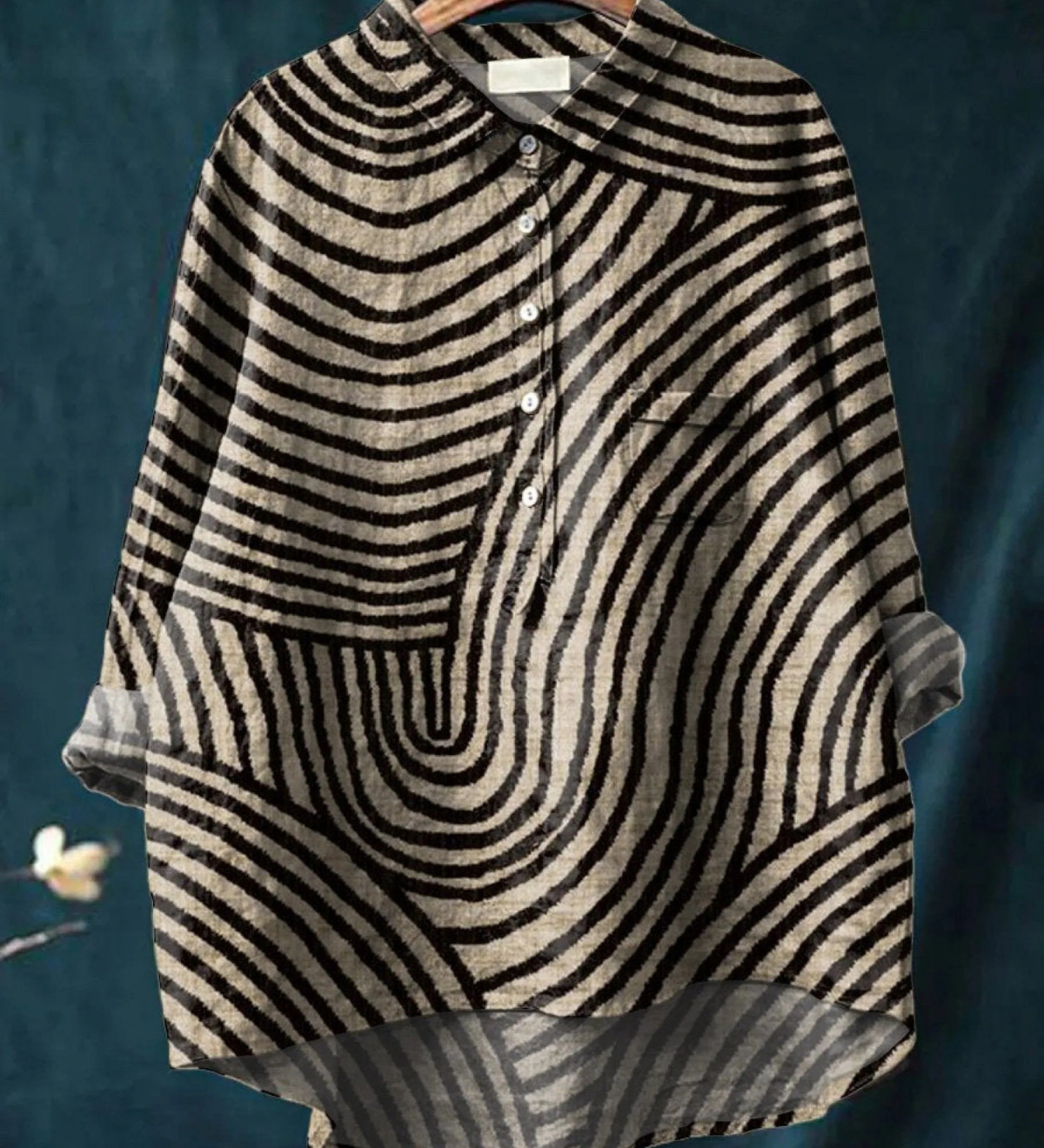 Josie - Circle Line Print Shirt