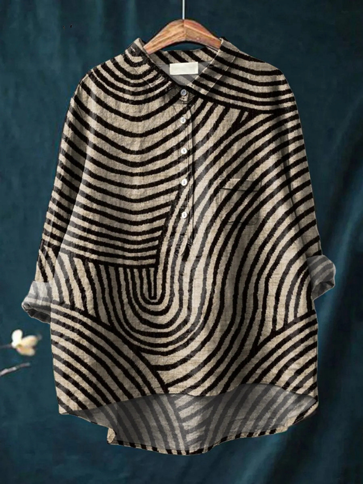 Josie - Circle Line Print Shirt