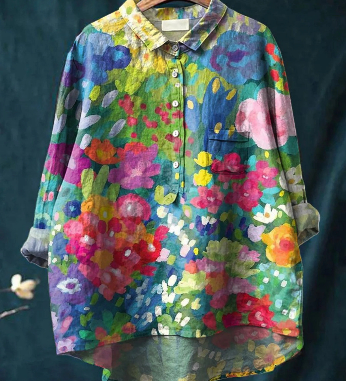 Amber - Vintage Floral Charm Shirt