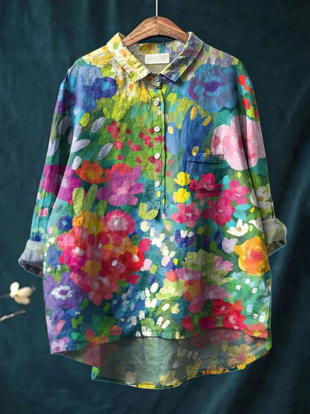 Amber - Vintage Floral Charm Shirt
