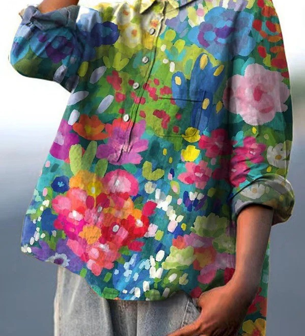 Amber - Vintage Floral Charm Shirt