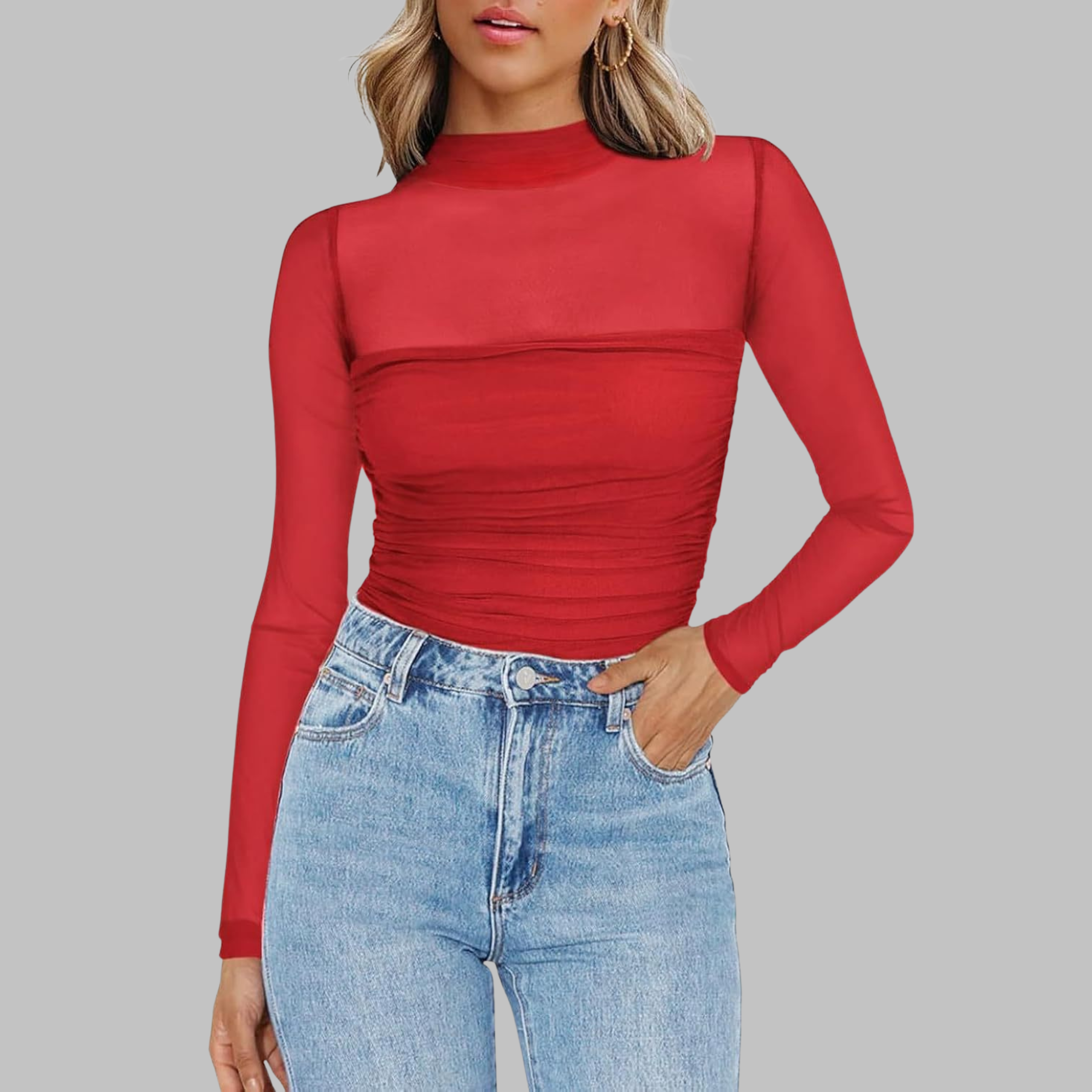 Vega - Chic Sheer Mesh See-Through Long