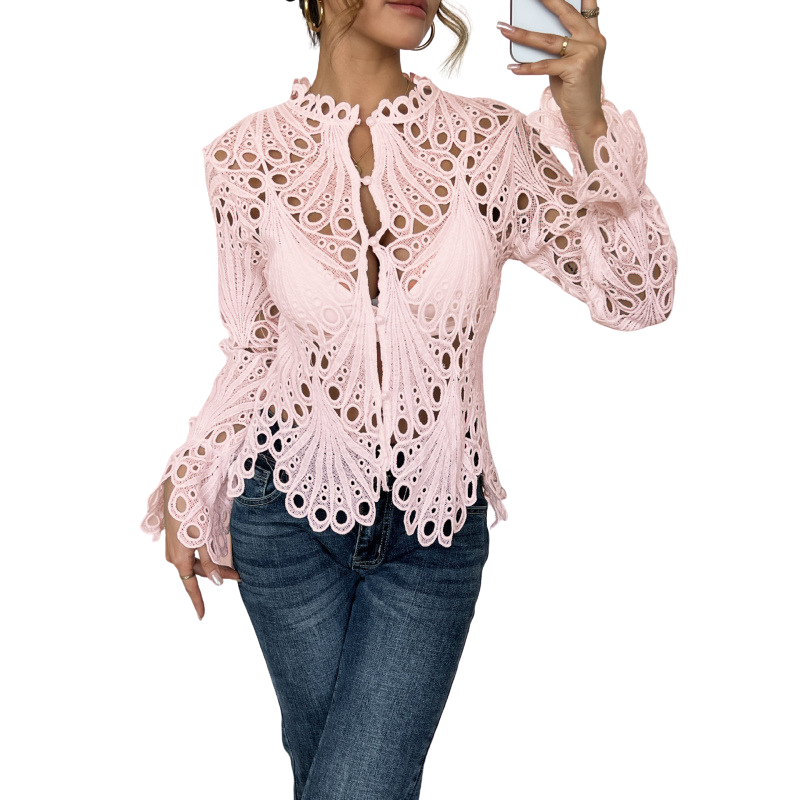 Sarah - Modern Hollow Detail Blouse