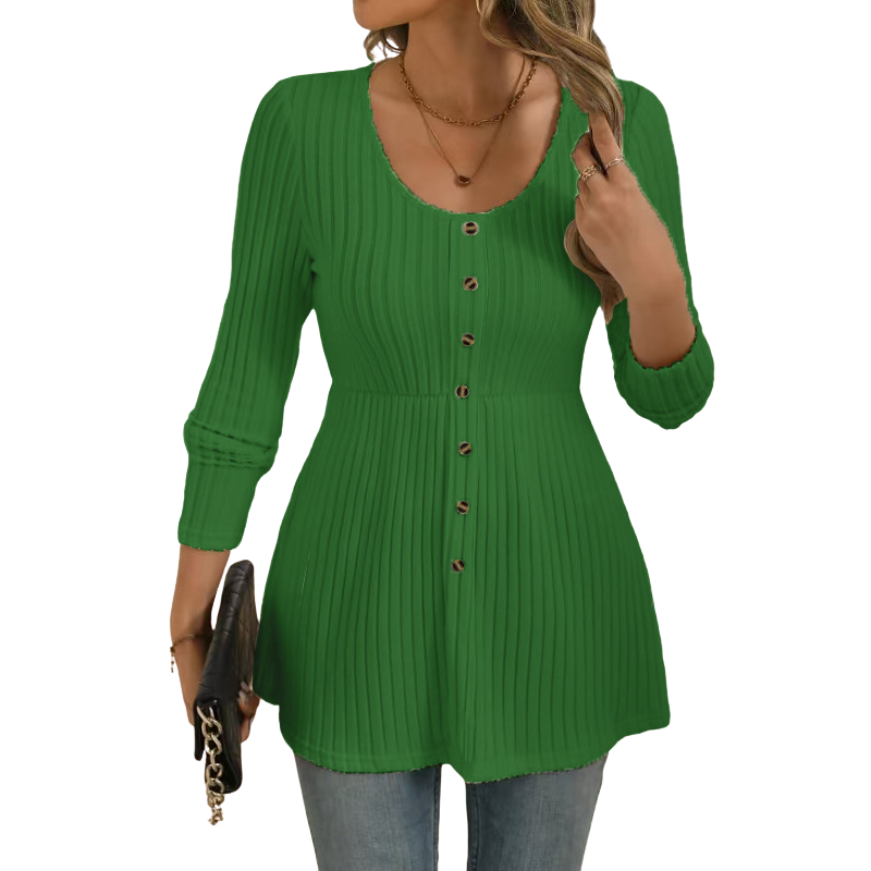 Dolly - Polished Round Neck Long Sleeve Top