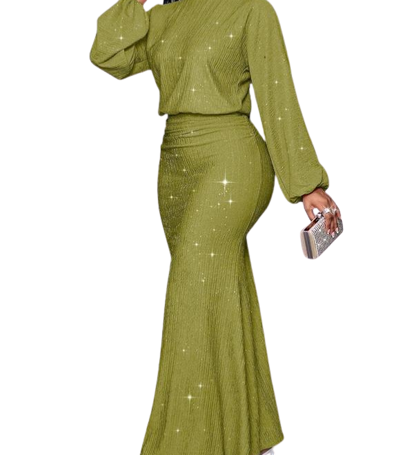 NEGGIE™ - Women’s Elegant Mermaid Hem Long Sleeve Bodycon Dress