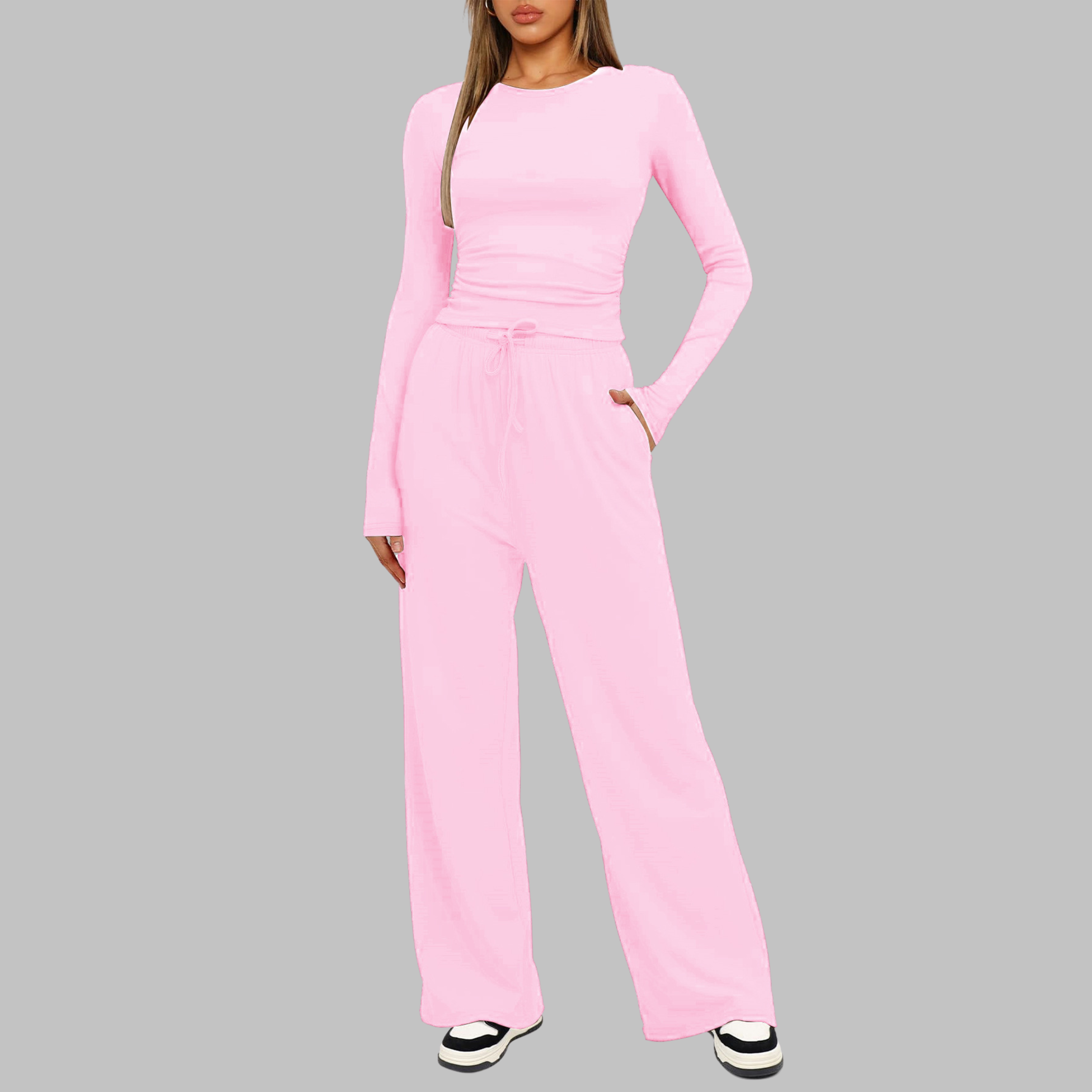 JANNYT - Long Sleeve Top and Wide