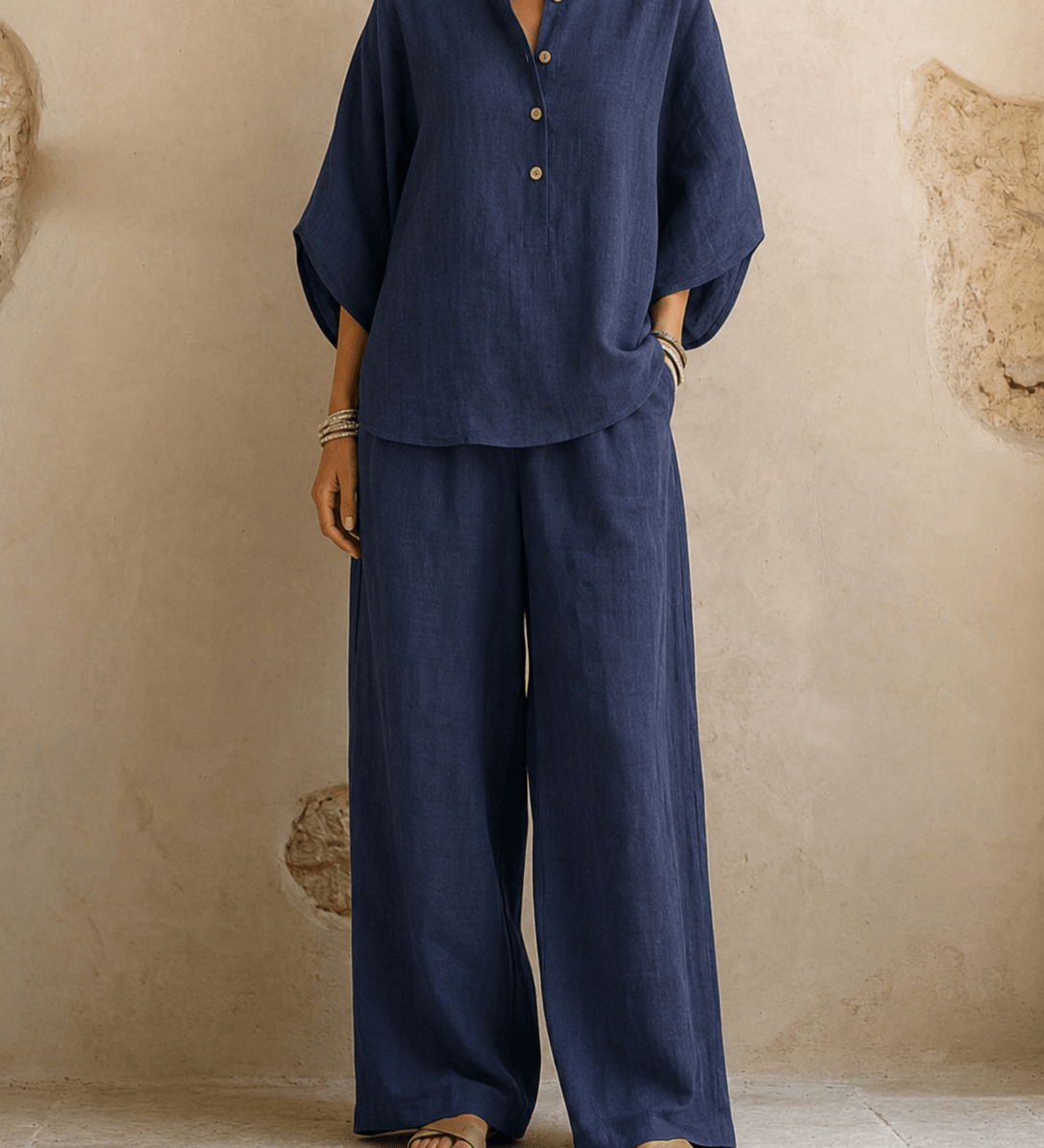 Maribel | Batwing Sleeves and Wide-Leg Pants