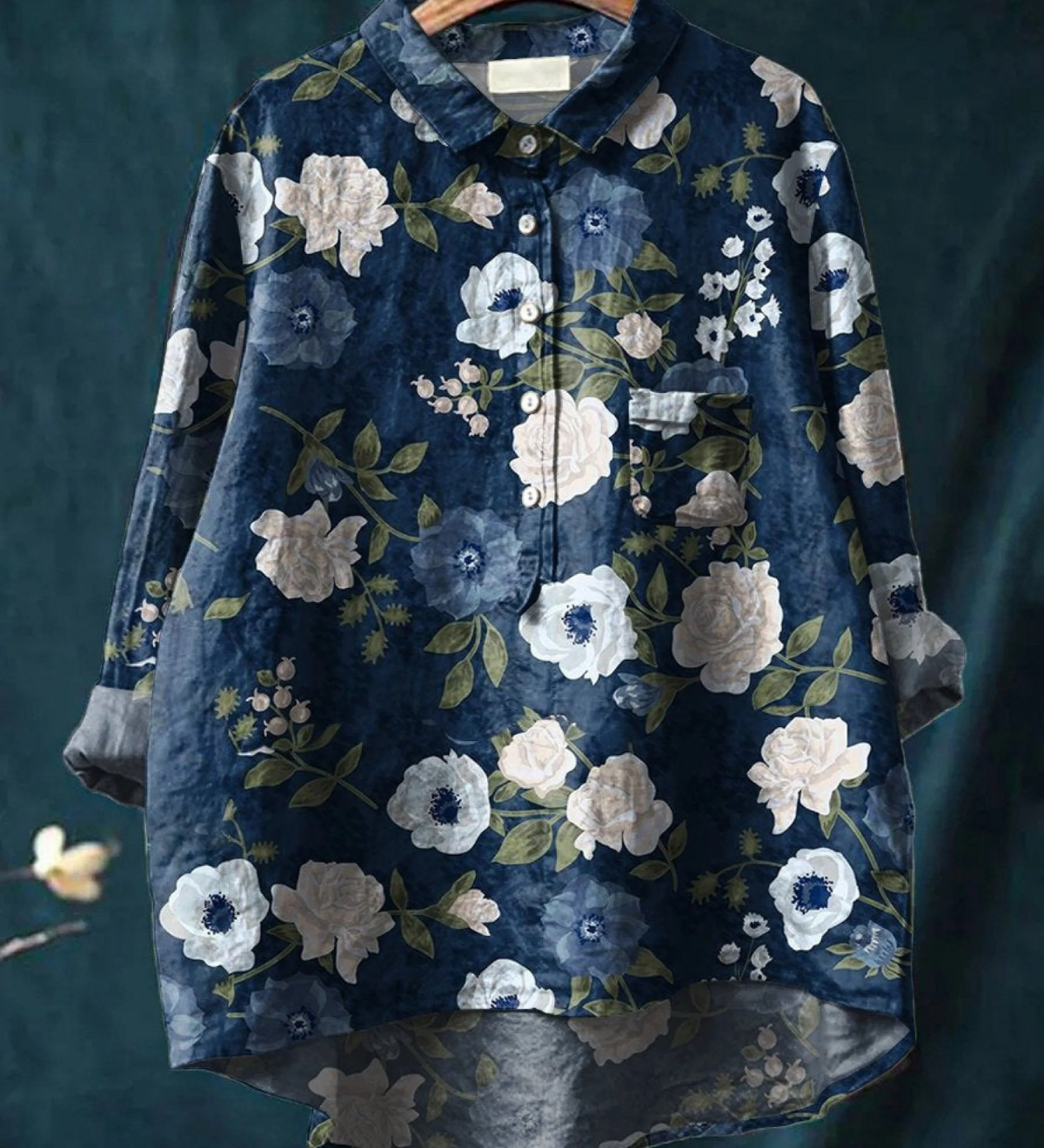 Poppy - Artistic Floral Print Shirt