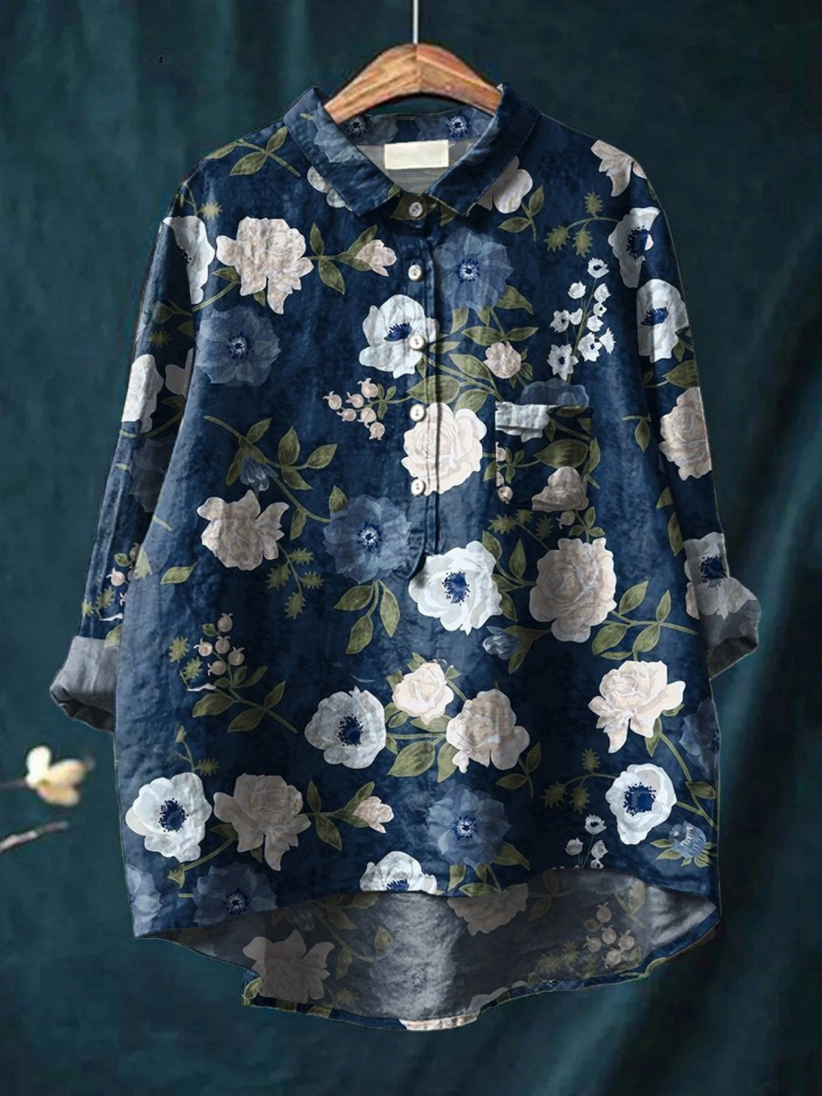 Poppy - Artistic Floral Print Shirt