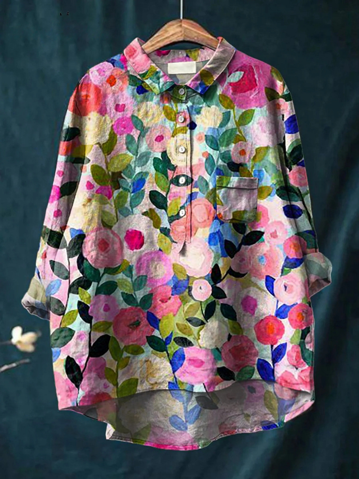Hannah - Colourful Spring Floral Shirt