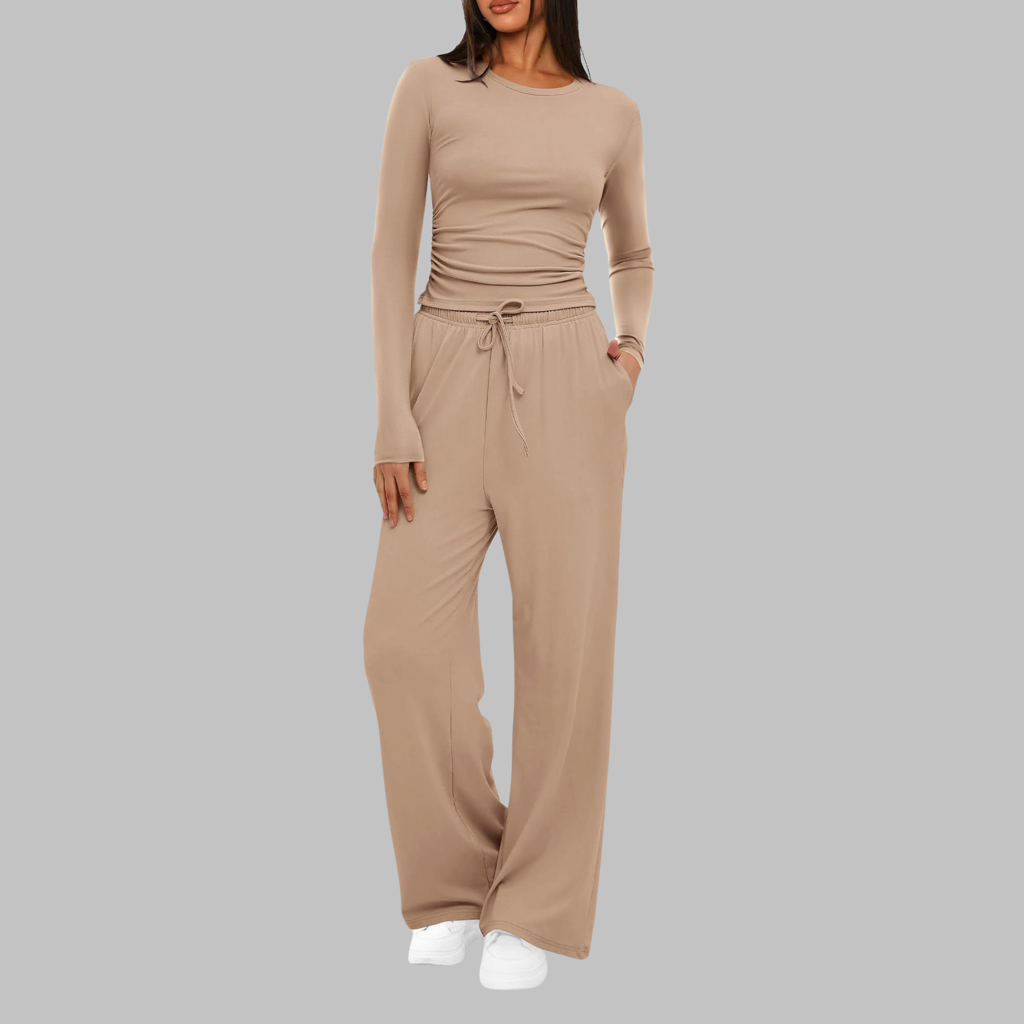 BELLET - Long Sleeve Top and Wide