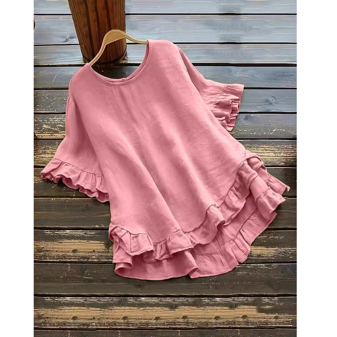Evita - Simple Plus Size Ruffle Hem