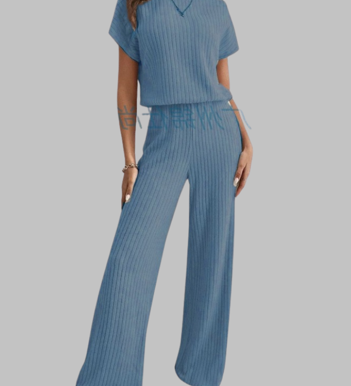 MAGGIE™ - Casual Short Sleeve Top and Pants Set