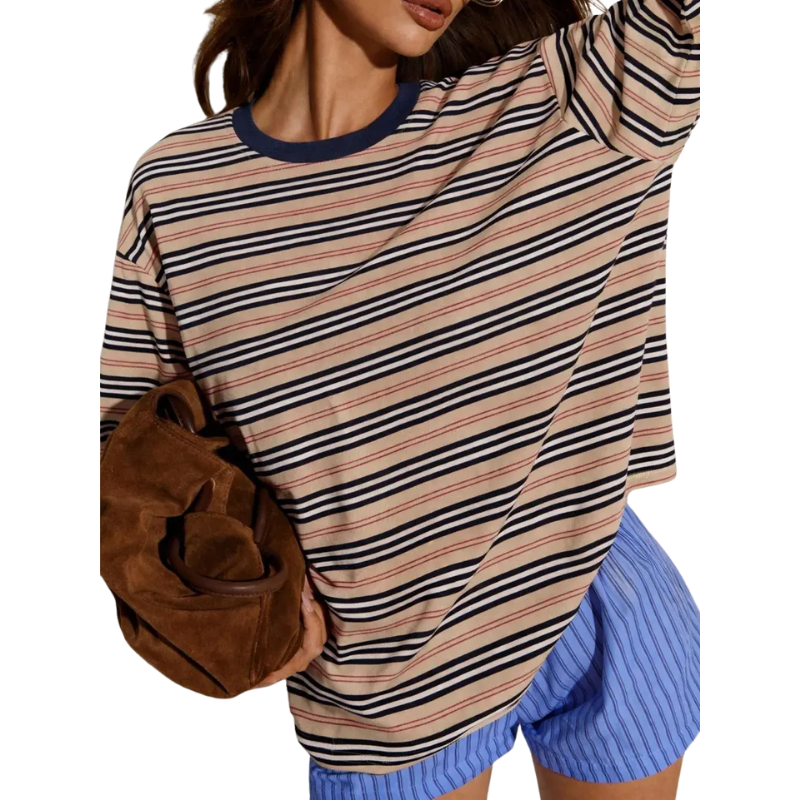 Laiza - Modern Long Sleeve Striped Shirt