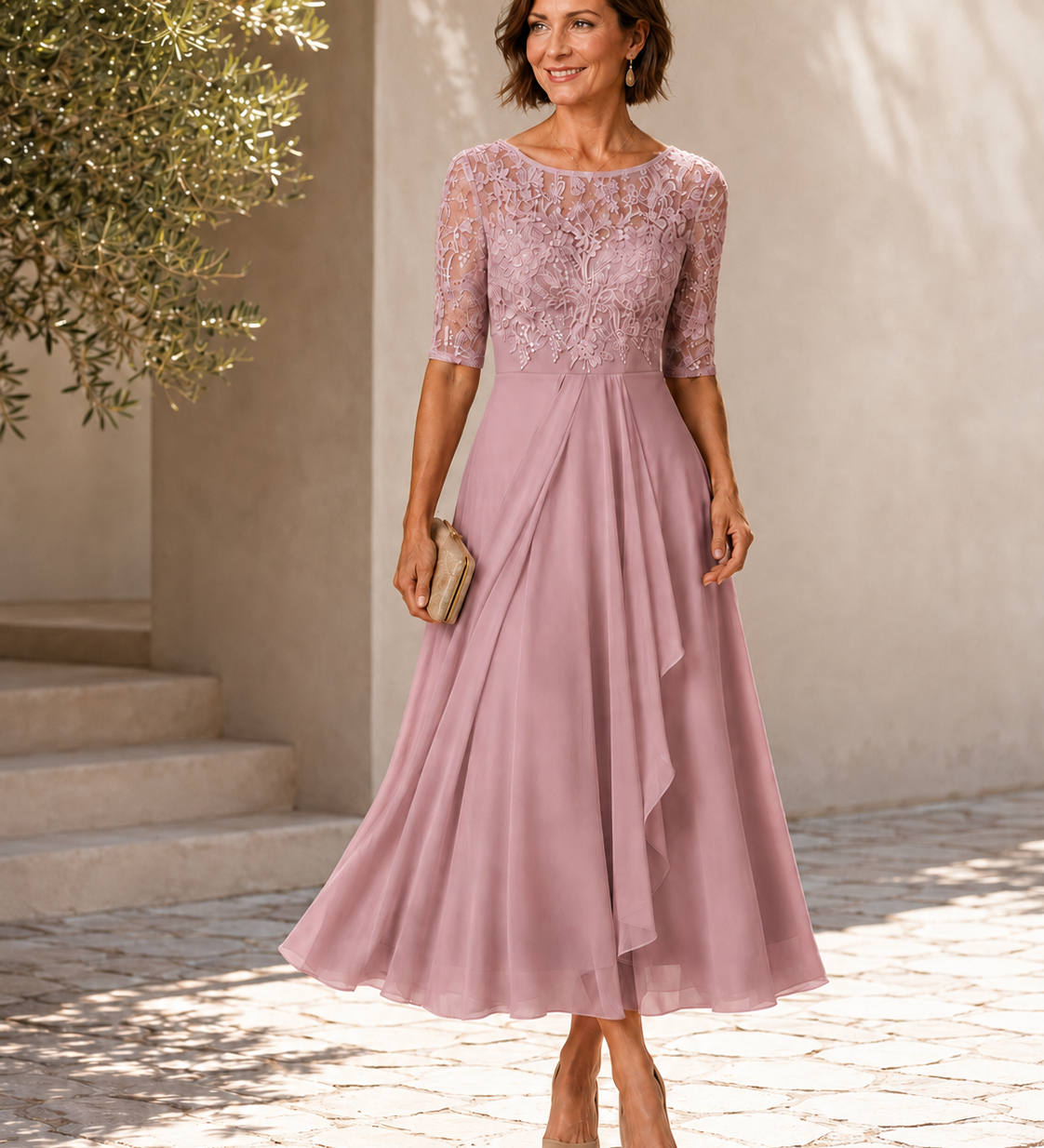 Rose - Lace Midi Dress