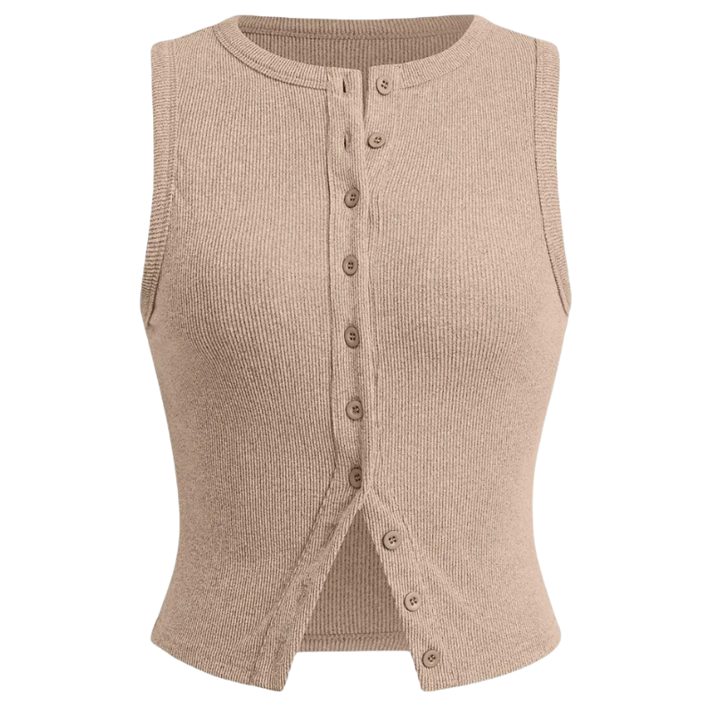 Kylie - Classic Ribbed Casual Crop Top
