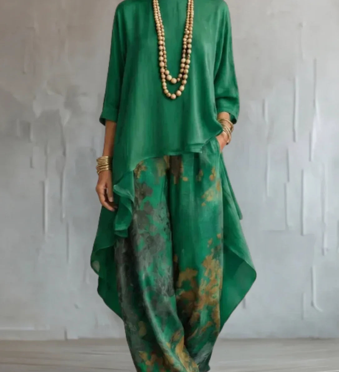 Gemma - Asymmetric Floral Two-Piece Set